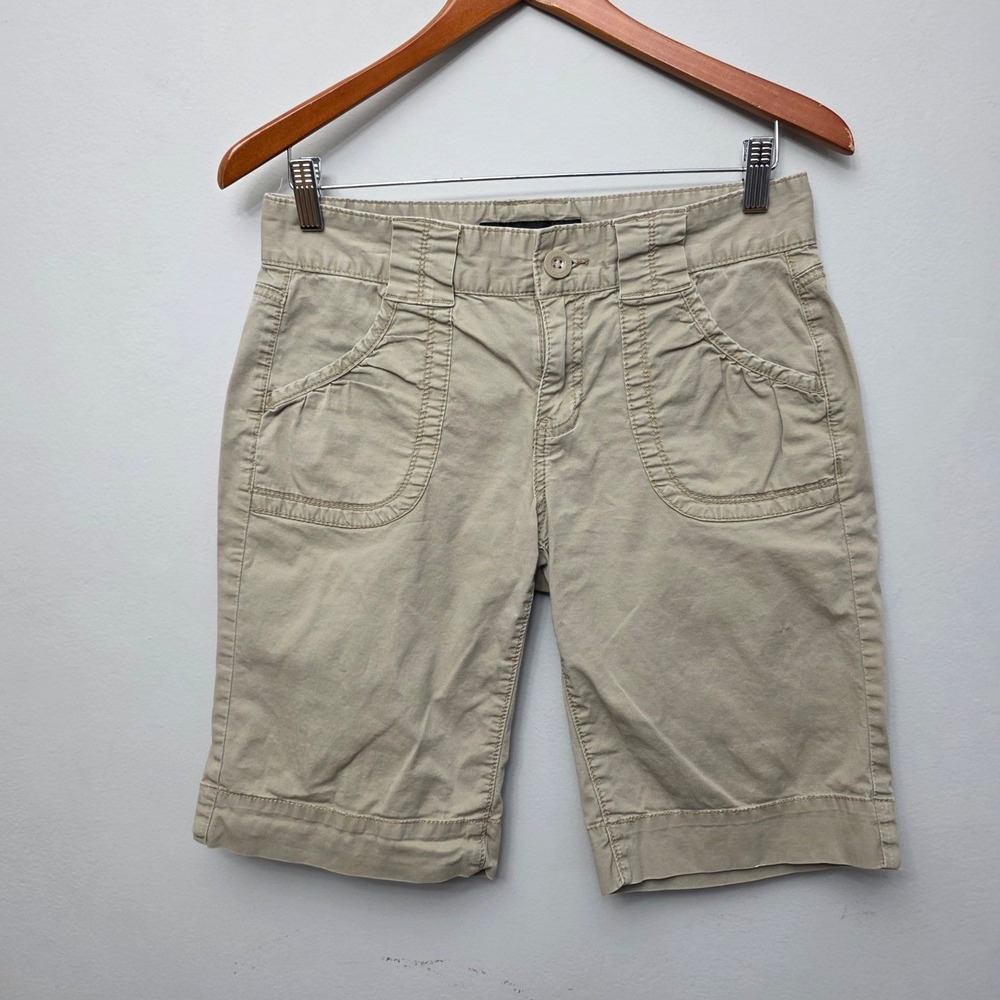 Calvin Klein Jeans Bermuda Shorts Womens 6 Khaki Utility Stretch Casual Classic